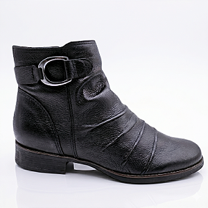 Bota Bottero Ref. 361729 Cano Curto em Couro Burnish Preto