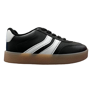 Tênis Casual de Menina Molekinha Teen Ref. 2582.102 Cor: Preto / Branco