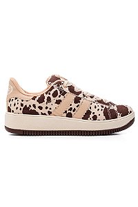 Tênis Quiz Ref. 61-1851-01 Cabedal Safari Onça/Off White