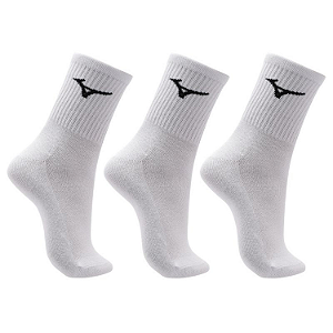 Pacote de Meias Mizuno Cano Médio Calça do 33 ao 38 Branco