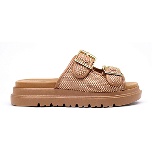 Tamanco Modare Birken Ref. 7200.104 Cabedal Textil Multi Argila / Camel