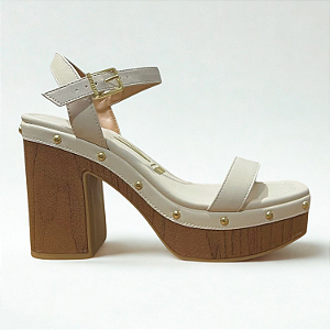 Sandália Feminina Vizzano Ref. 6541.200 Branco Off Multi Camel