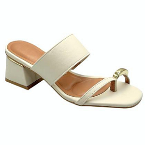 Tamanco Vizzano Ref. 6428.148 Cab. Pelica Cor: Branco Off