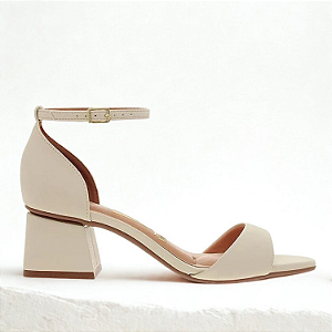 Sandália Feminina Vizzano Ref 6428.143 Pelica Cor: Branco Off