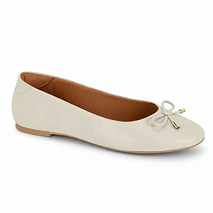 Sapatilha Vizzano Ref. 1443.100 Pelica Tira Pronta Cor: Branco Off