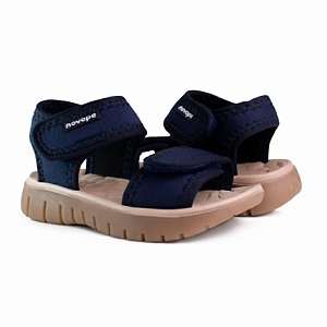 Sandália Infantil de Menino Novopé Ref. 85001509 Cabedal Textil Cor: Marinho