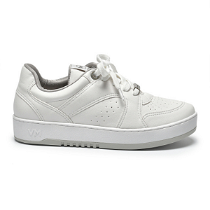 Tênis Feminino Via Marte Casual Ref. 069-002-02 Cabedal em Sintético Cor: Branco