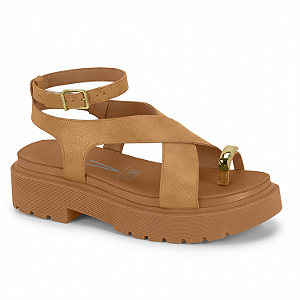 Sandália Vizzano Ref. 6499.122 Cab. Napa Calf Areia Camel