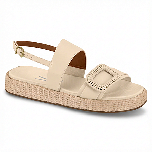 Sandália Vizzano Ref. 6506.129 Cabedal em Pelica Cor: Creme