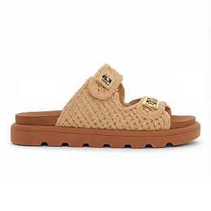 Tamanco Vizzano 6510.119 Cabedal Gaspea Pronta Texil Cor: Natural