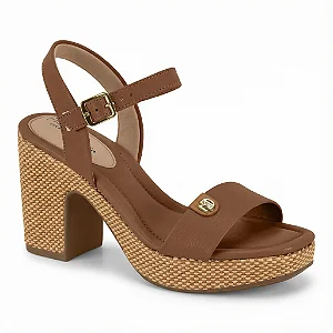Sandália Modare Ultra Conforto Ref. 7203.111 Cabedal Napa Floather Nature Cor: Avela/Camel