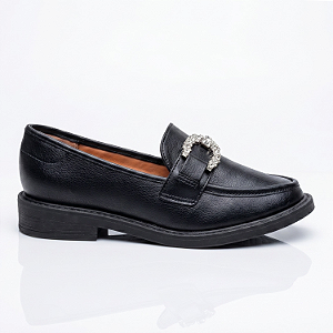 Sapato Mocassim Feminino Vizzano Napa Floather Madri Preto - 1453.101