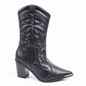 Bota Feminina Vizzano Napa Pele Strech Napa Berlim Preto - 3113.101