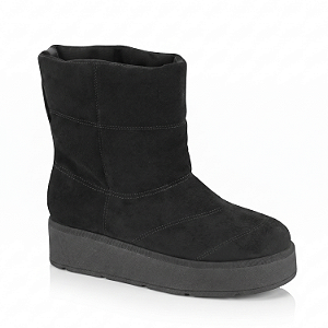 Bota Feminina Cano Médio Vizzano Camurça Streach Preto - 3110.100