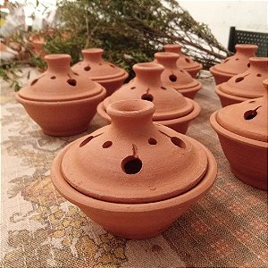 Incensário Cerâmica com Tampa