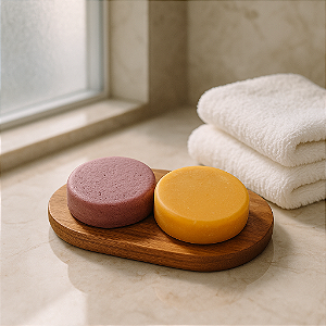 Kit Shampoo + Condicionador Sólido - Cabelos Secos ou Quimicamente Tratados