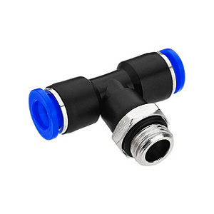 Tee PU Macho Central 6mm x 1/8 BSP