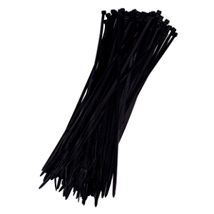 Abraçadeira De Nylon Preta 15cm - 100UN