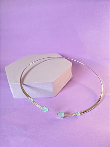 Choker aro aberto 4 gotas prata
