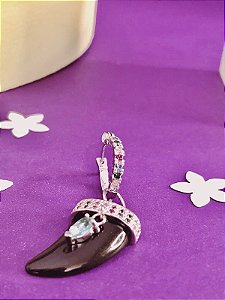 Argolinha Dente de Sabre e Brilhantes