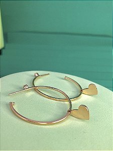 Argola Ponto Luz e Coração