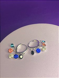 Brinco Argolinha 5 Strass