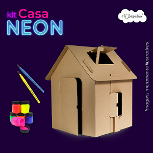 Kit Neon Casa - Eu Amo Papelão