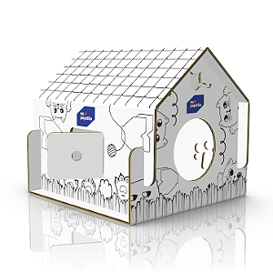 MIAUVILLE PARA COLORIR – Casa de Papelão para Gatos