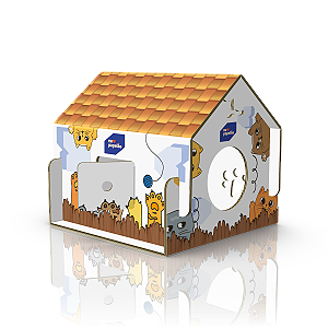 MIAUVILLE COLORIDA – Casa de Papelão para Gatos