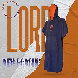 Poncho de Surf Lord - Azul e Laranja