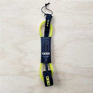 Leash Fcs 6' x 7mm - Essential All Round - Amarelo Fluor