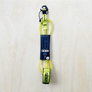 Leash FCS 6' Comp Essential - Amarelo Fluor