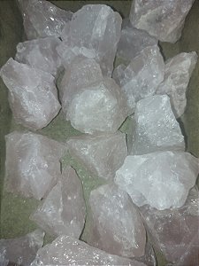 Pedra bruta tam M - Quartzo rosa