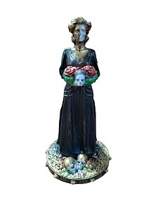 Imagem Pomba Gira Rosa Caveira 12cm Em Resina