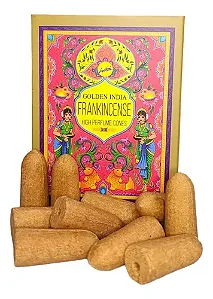 Incenso Cascata Indiano Golden Frankincense Cx Com 10 Cones