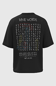 Camiseta Oversized Rave Words
