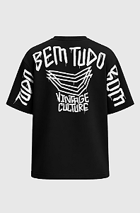 Camiseta Oversized Vintage Culture Tudo Bem Tudo Bom