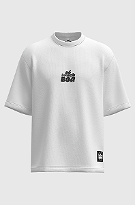 Camiseta Oversized Só Track Boa Algodão Egípcio Branca