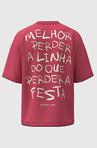 Camiseta Oversized Perdi a Linha