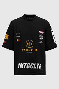 Camiseta Oversized Vintage Culture 77 BPM Club Algodão Egípcio
