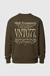 Moletom Careca Vintage Culture High Frequency Mocha