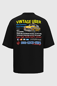 Camiseta Oversized Vintage Culture Good Vibes Ride Algodão Egípcio