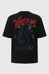 Camiseta Oversized Vintage Culture Panther Pima