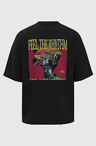 Camiseta Oversized Vintage Culture Affairs Feel the Rhythm