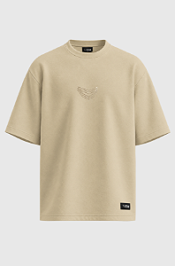 Camiseta Oversized Algodão Egípcio Vintage Culture Cream Pulse