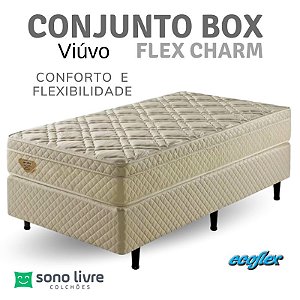 Conjunto Box Viúvo Flex Charm Ecoflex 120 x 198 x 26