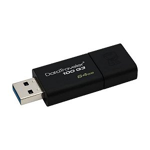 PEN DRIVE KINGSTON 64GB USB 3.0 DATATRAVELER - DT100G3/64GB