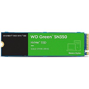 SSD WD GREEN SN350 1TB M.2 2280 NVME PCIE, LEITURA 3200 MB/S, GRAVACAO 3000 MB/S - WDS100T3G0C-00AZL0