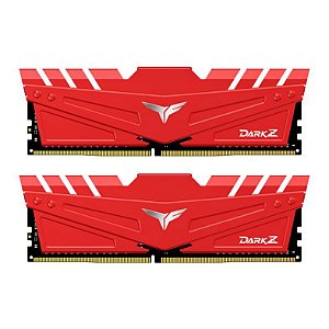 MEMORIA TEAM GROUP T-FORCE DARK Z 16GB (2X8) DDR4 3200MHZ VERMELHA - TDZRD416G3200HC16CDC01