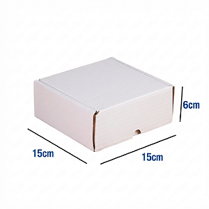 Caixa de Papelão Branca Pequena - 15 x 15 x 6